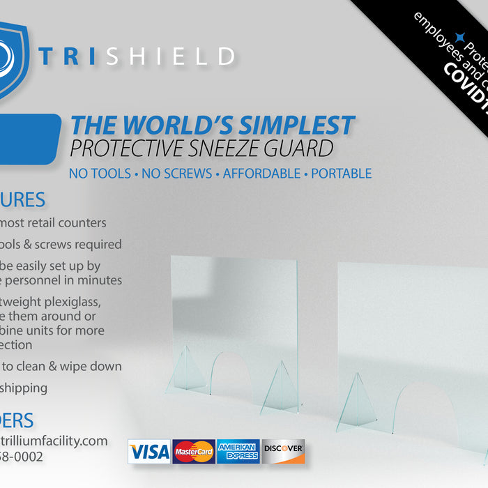 Sneeze guards for countertops