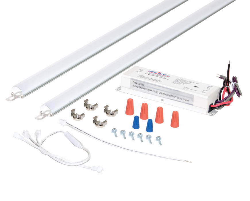 LED Lensed Retrofit Strip Kit - 4ft 40W 0044 KS Lensed Retrofit Strip Kit – 4ft 40W Solution for Efficient Troffer Retrofits