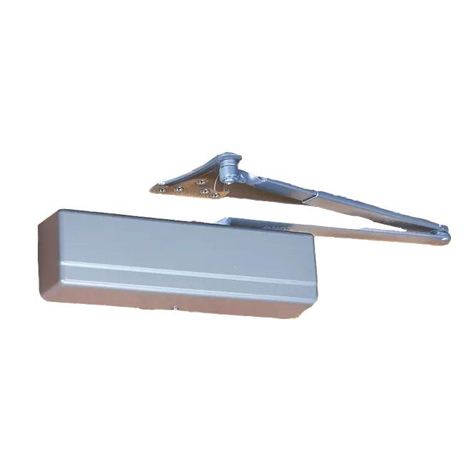 Powerglide Cast Iron Door Closer with Thru Bolts Sprayed Aluminum Enamel Finish