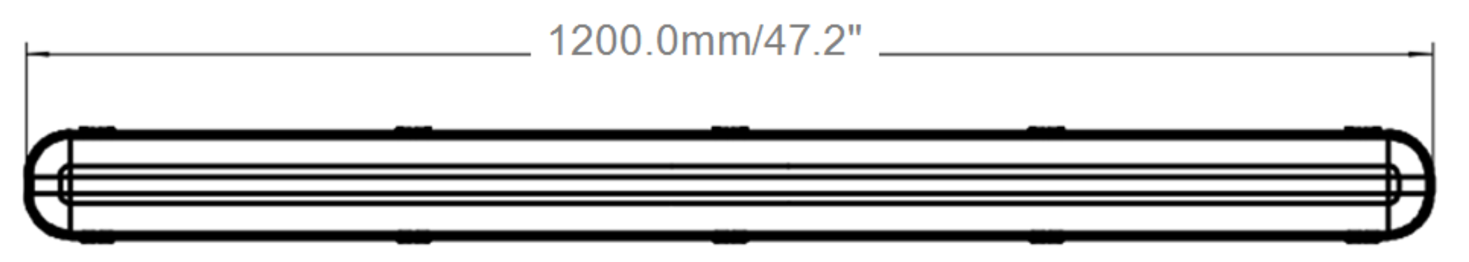 LED Vapor Tight 4’ - Dual 3-Way Switchable 2104 LX Linear Light Series – 4’ Dual 3-Way Switchable Power & CCT for Industrial Applications