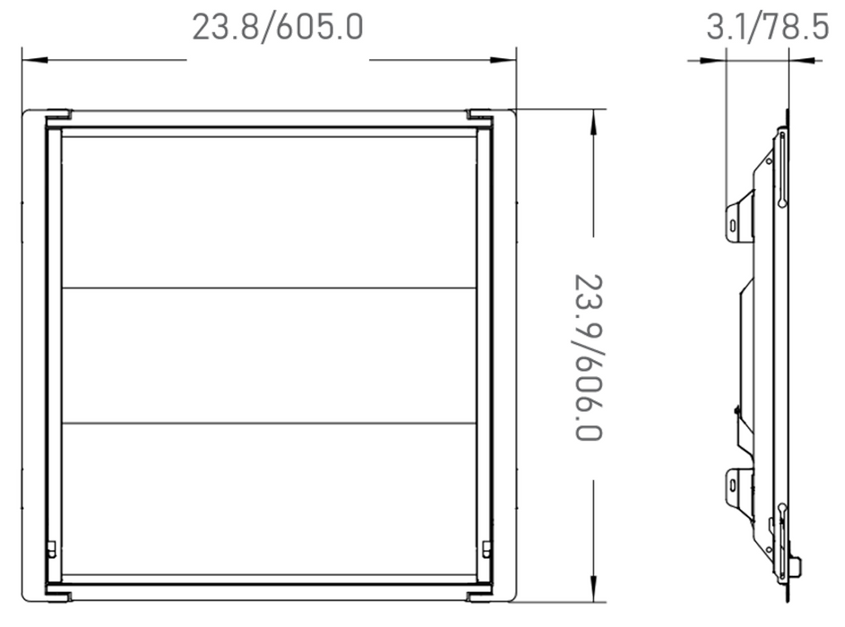 3022R CX LED Center Basket Retrofit – 2x2 Dual 3-Way Switchable Power & CCT for Commercial Troffer Retrofit