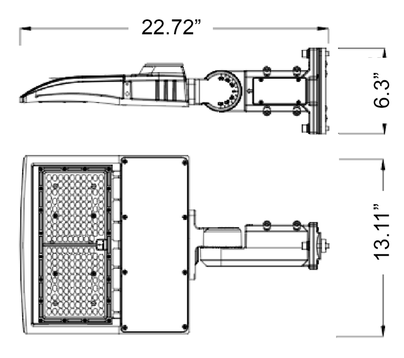 NetZero 5010 AR LED Area Light – 100-150W, 3-Way Switchable Power, Multiple Mounting Options