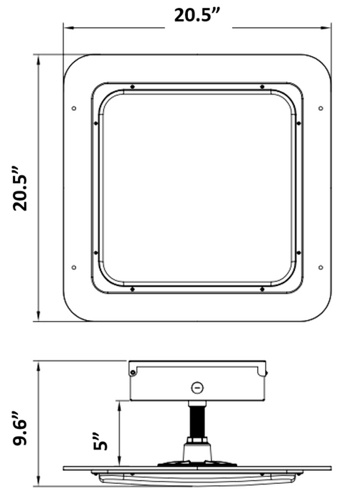 5215 AS LED Canopy Light – 150W High-Efficiency Commercial Outdoor Lighting for New Construction