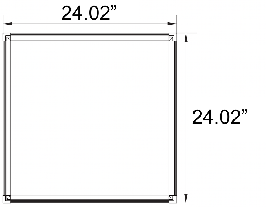 8022 FX LED Flat Panel – 2x2 Dual 3-Way Switchable Power & CCT for Commercial Interior Lighting