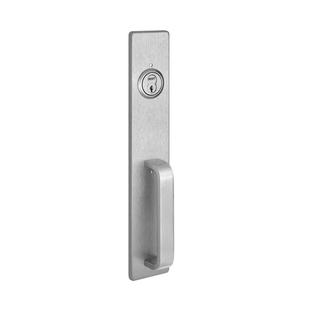 Best Precision 1703A630 Key Retracting Latchbolt Pull Exit Trim with A Pull Satin Stainless Steel Finish