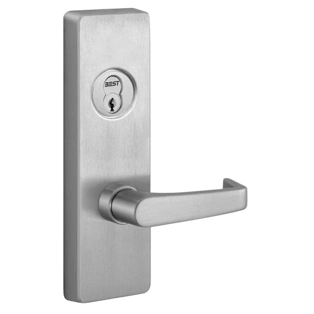 Best Precision 4908A630LHR Left Hand Reverse Key Control Lever Exit Trim with A Lever Satin Stainless Steel Finish