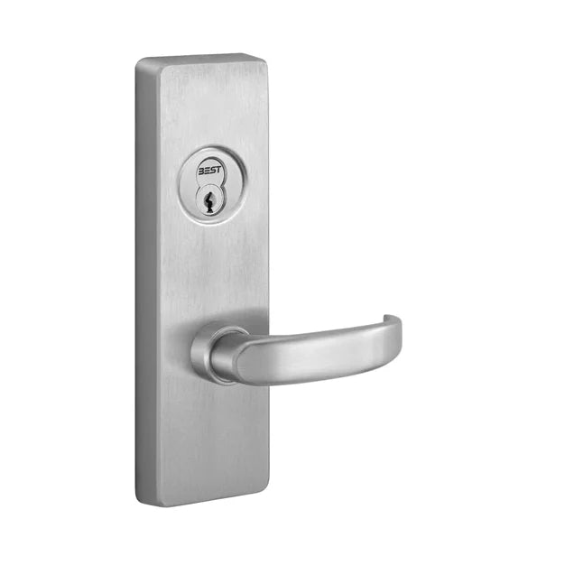 Best Precision 4908D630RHR Right Hand Reverse Key Control Lever Exit Trim with D Lever Satin Stainless Steel Finish