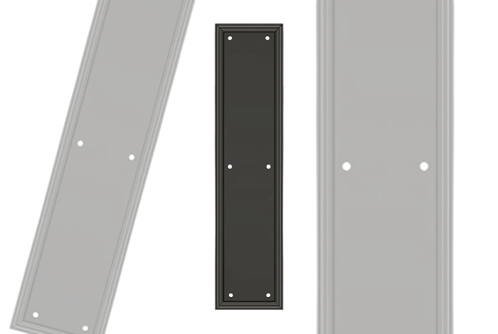 Deltana PP2280U10B Framed Push Plate; Heavy Duty; 3-1/2" x 15"; Oil Rubbed Bronze Finish