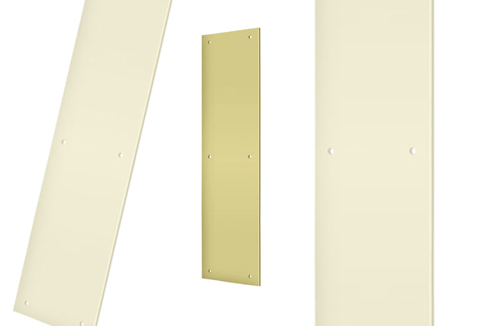 Deltana PP3515U3 Push Plate 3-1/2" x 15"; Bright Brass Finish