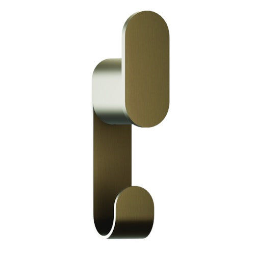 Robe Hook- Stainless-Surface Mtd, Double Hook Brushed Bronze