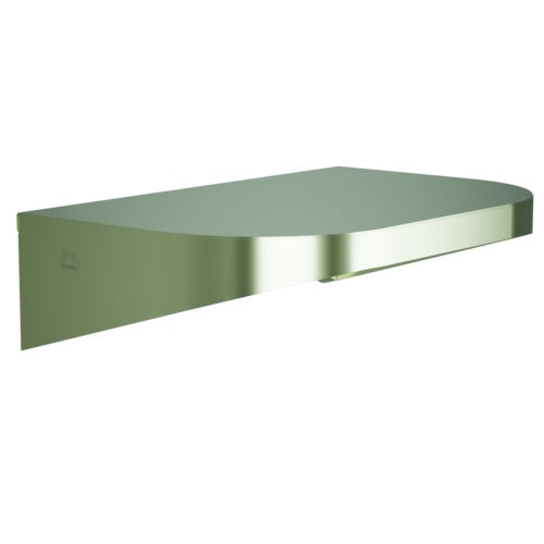 Shelf, Stainless Satin, 20 Gauge-w/Hooks, 8 X 12 Brushed Nickel