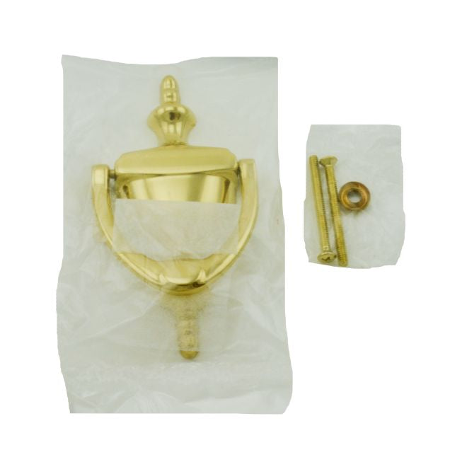 Ives Commercial 023125605 Solid Brass Door Knocker Bright Brass Finish