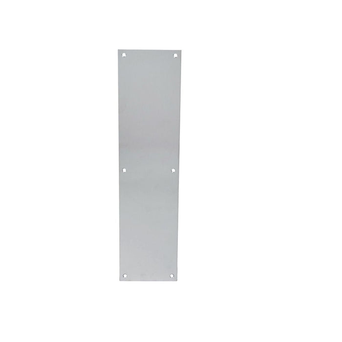 Trimco 10011630 3" x 12" Square Corner Push Plate Satin Stainless Steel Finish