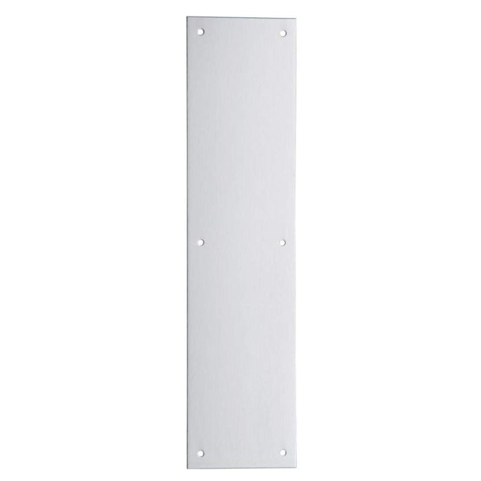 Trimco 10013628 4" x 16" Square Corner Push Plate Aluminum Finish