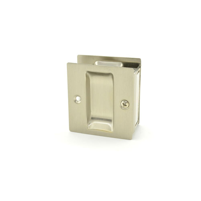 Trimco 1064619 Passage Pocket Door Lock Square Cutout Satin Nickel Finish