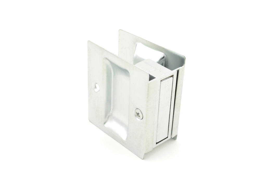 Trimco 1064626 Passage Pocket Door Lock Square Cutout Satin Chrome Finish