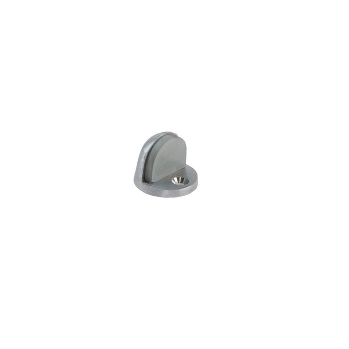 Trimco 1211626 Cast Universal Dome Stop with Low Rise Lip and High Rise Rubber Satin Chrome Finish