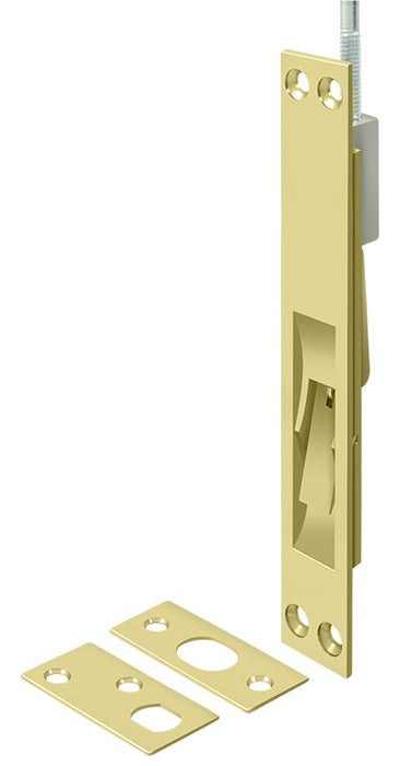 Deltana 12EFB3 12" Extension Flush Bolt; Solid Brass; Bright Brass Finish