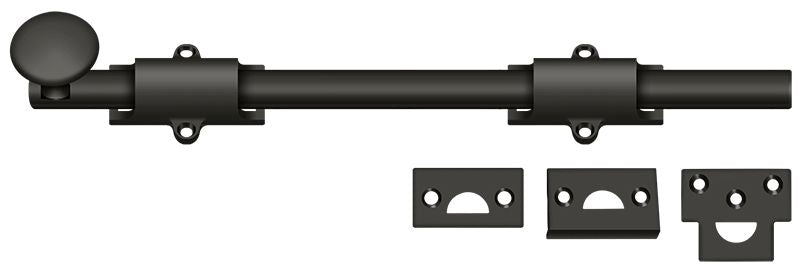 Deltana 12SB10B 12" Surface Bolt; Heavy Duty; Oil Rubbed Bronze Finish