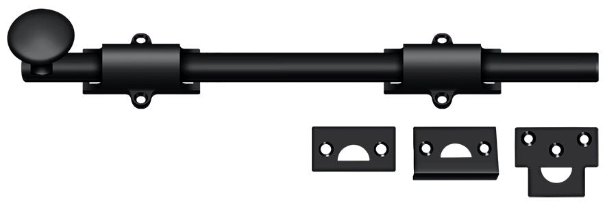 Deltana 12SB19 12" Surface Bolt; Heavy Duty; Black Finish