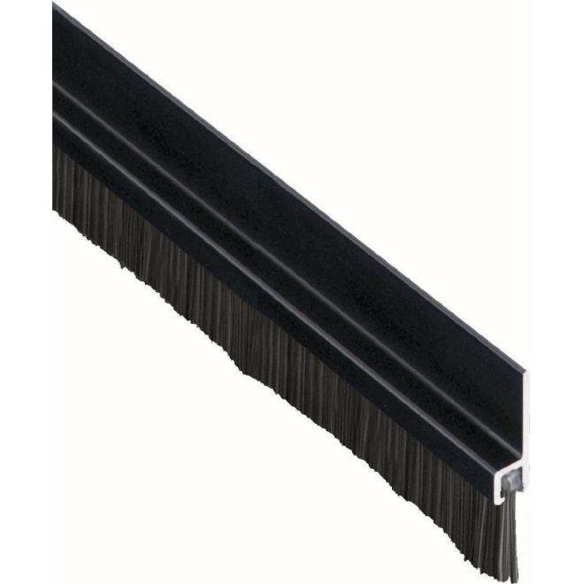 Pemko 18061DNB36 36" (3') 180 Degree Aluminum Retainer Weatherstrip with 5/8" Nylon Brush Dark Bronze Finish