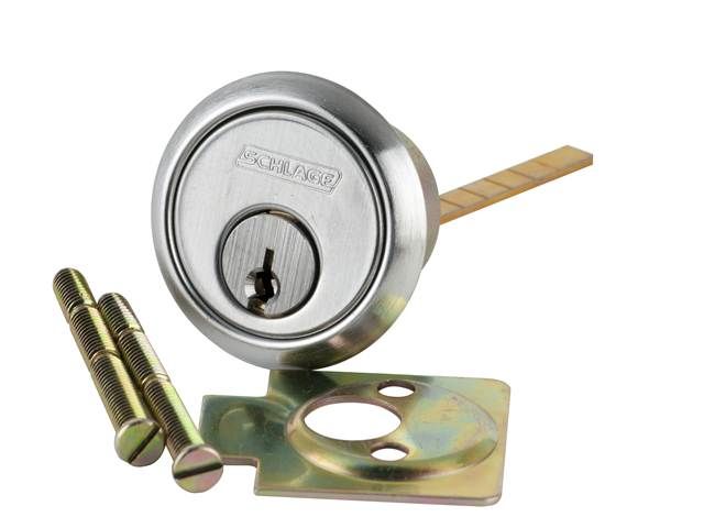 Schlage Commercial 20022E626 Conventional Rim Cylinder E Keyway with Horizontal Tailpiece Satin Chrome Finish