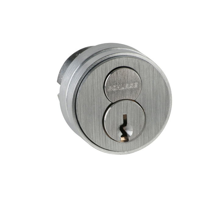 Schlage Commercial 20061C626 Conventional Core Mortise Cylinder C Keyway with Compression Ring; Spring; and 3/8" Blocking Ring with Straight Cam Satin Chrome Finish