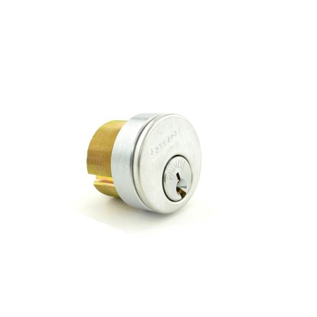 Schlage Commercial 20706C626118 1-1/8" Primus Mortise Cylinder C Keyway with 3/8" Blocking Ring with Adams Rite Cam Less Key Blank Satin Chrome Finish TND # P01805