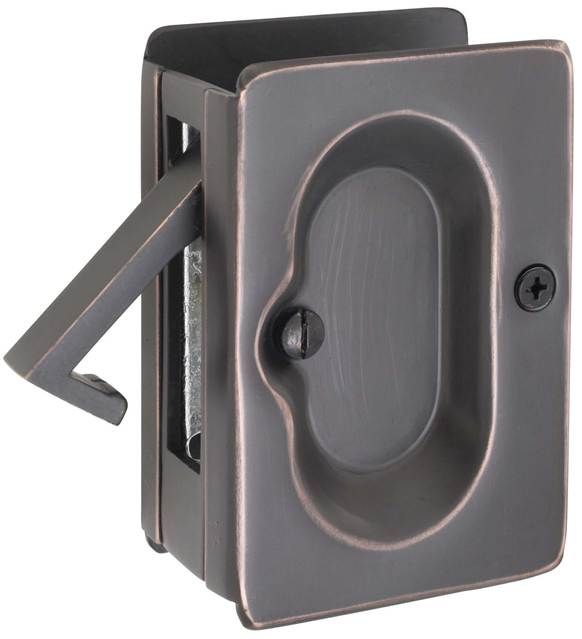 Emtek 2101US10B Pass Pocket Door Lock Oil Rubbed Bronze Finish