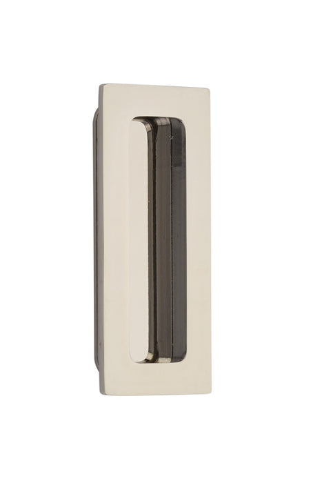 Emtek 220304US14 4" Modern Rectangular Flush Pull Polished Nickel Lifetime Finish