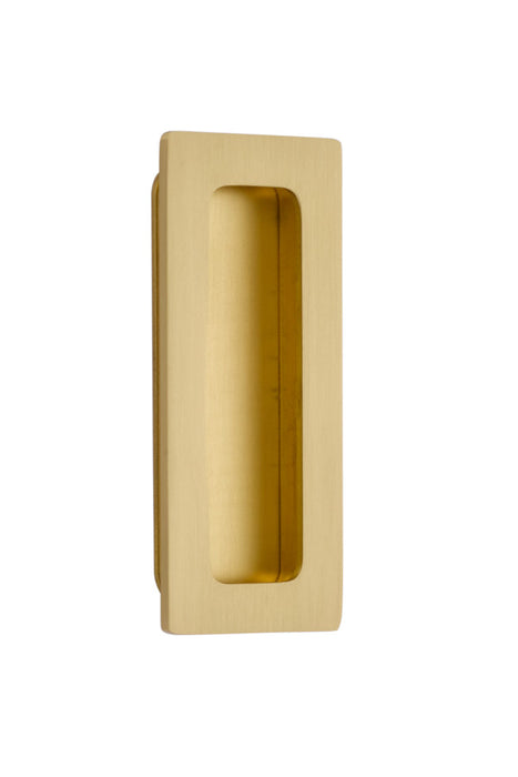 Emtek 220304US4 4" Modern Rectangular Flush Pull Satin Brass Finish