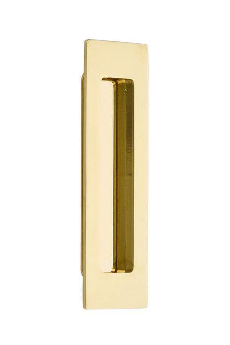 Emtek 220306US3 6" Modern Rectangular Flush Pull Polished Brass Lifetime Finish