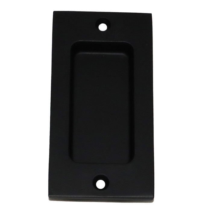 Emtek 220404FB Rustic Modern Rectangular 2" x 4" Flush Pull Flat Black Bronze Finish