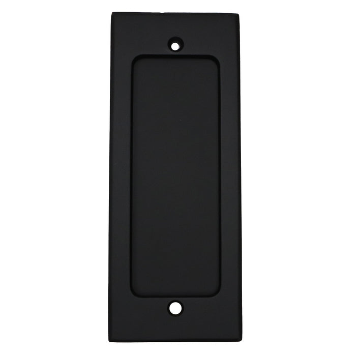 Emtek 2215US19 Modern Rectangular Flush Pull Flat Black Finish