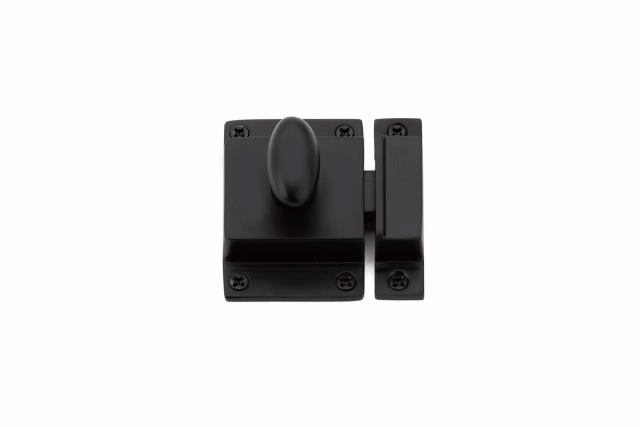 Emtek 2270US19 2-1/4" x 2" Cabinet Latch Flat Black Finish