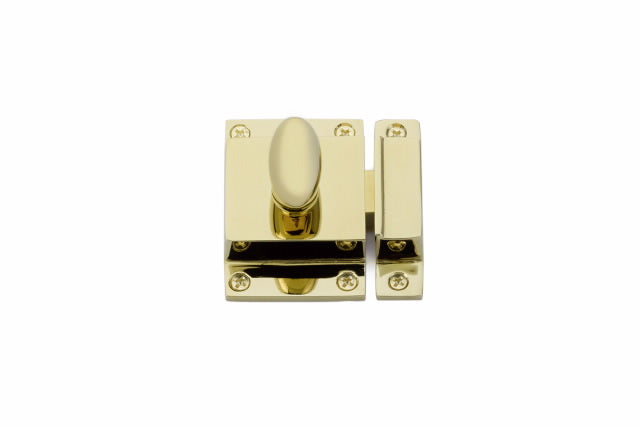 Emtek 2270US3 2-1/4" x 2" Cabinet Latch Polished Brass Finish