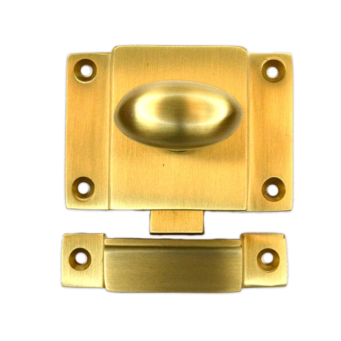 Emtek 2270US4 2-1/4" x 2" Cabinet Latch Satin Brass Finish