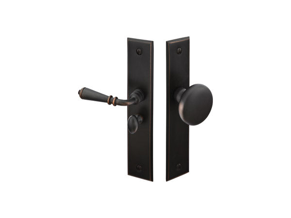 Emtek 2291US10BLH Left Hand Rectangular Style Screen Door Lock Oil Rubbed Bronze Finish