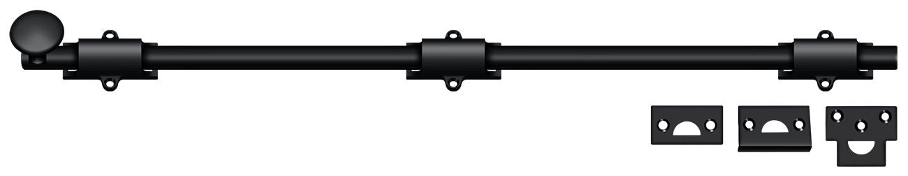 Deltana 24SB19 24" Surface Bolt; Heavy Duty; Black Finish