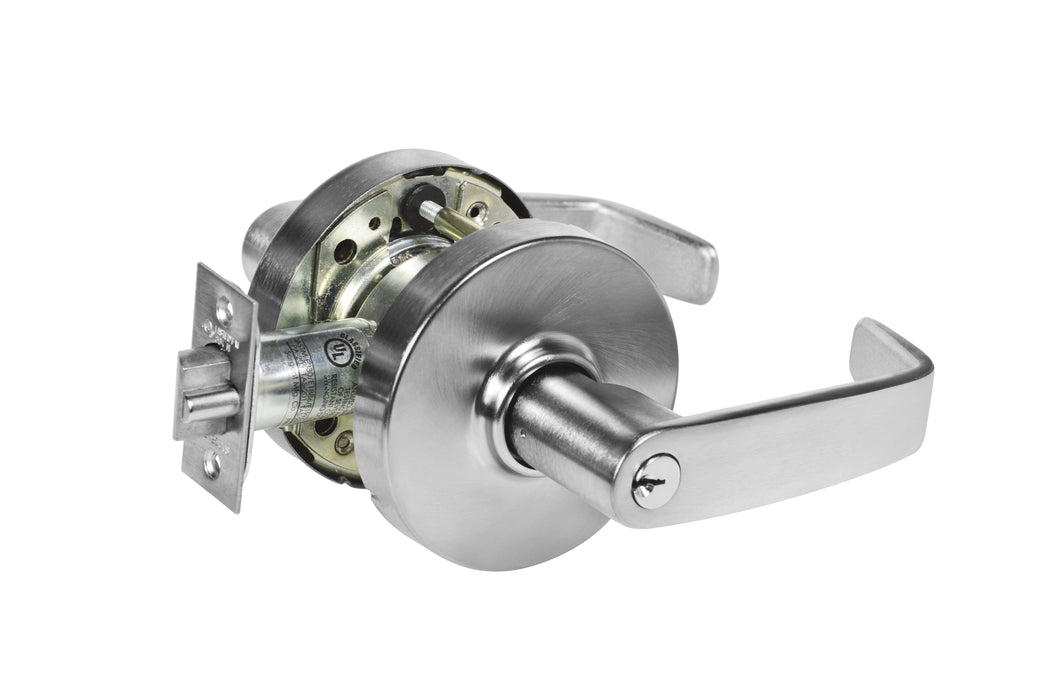 Sargent 2810G05LL26D Entry Office Lever Lock Grade 1 with L Lever and L Rose with LA Keyway and ASA Strike Satin Chrome Finish