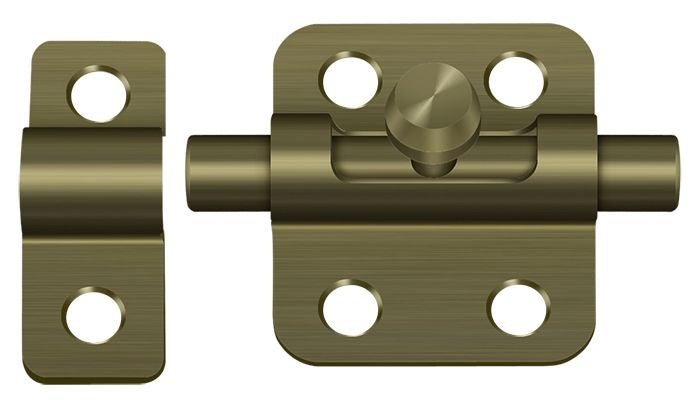 Deltana 2BBU5 2" Barrel Bolt; Antique Brass Finish