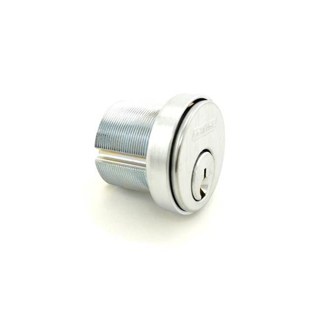 Schlage Commercial 30001S123626118 1-1/8" Mortise Cylinder S123 Keyway with Compression Ring and Spring and L Cam Satin Chrome Finish