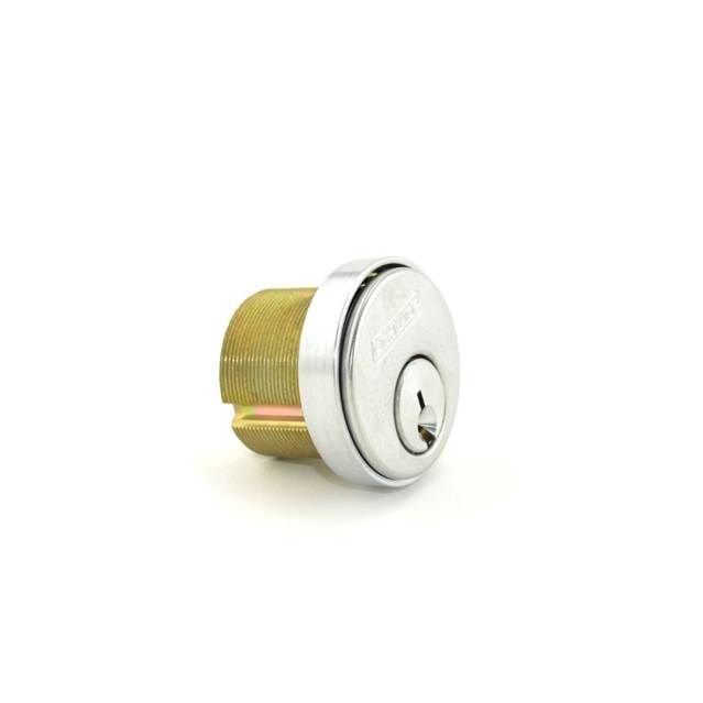 Schlage Commercial 30002C626118RH Right Hand 1-1/8" Hotel Mortise Cylinder C Keyway with Compression Ring and Spring and L Cam Satin Chrome Finish