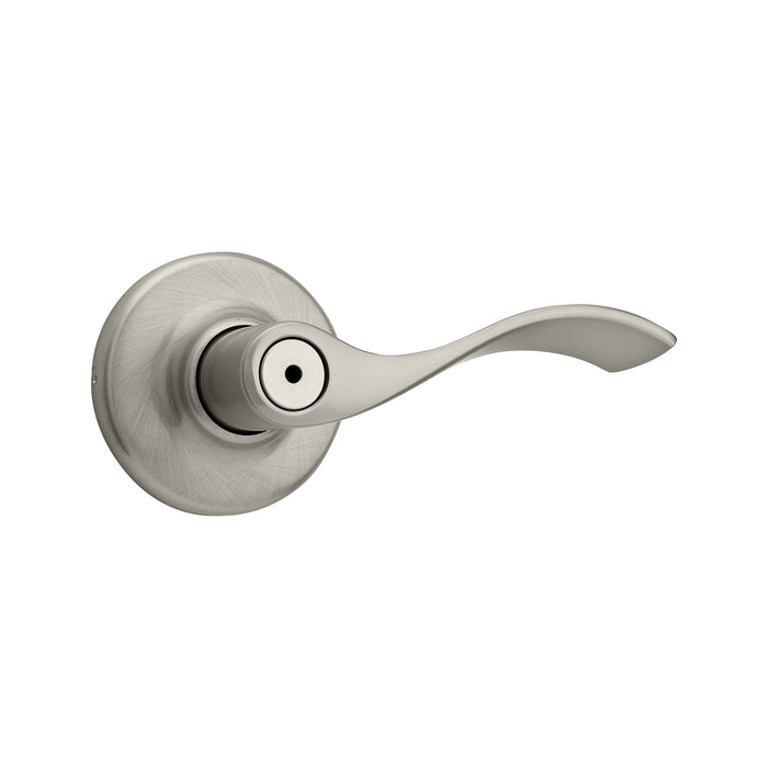 Kwikset 300BL-15V1 Balboa Lever Privacy Door Lock with New Chassis and 6AL Latch and RCS Strike Satin Nickel Finish