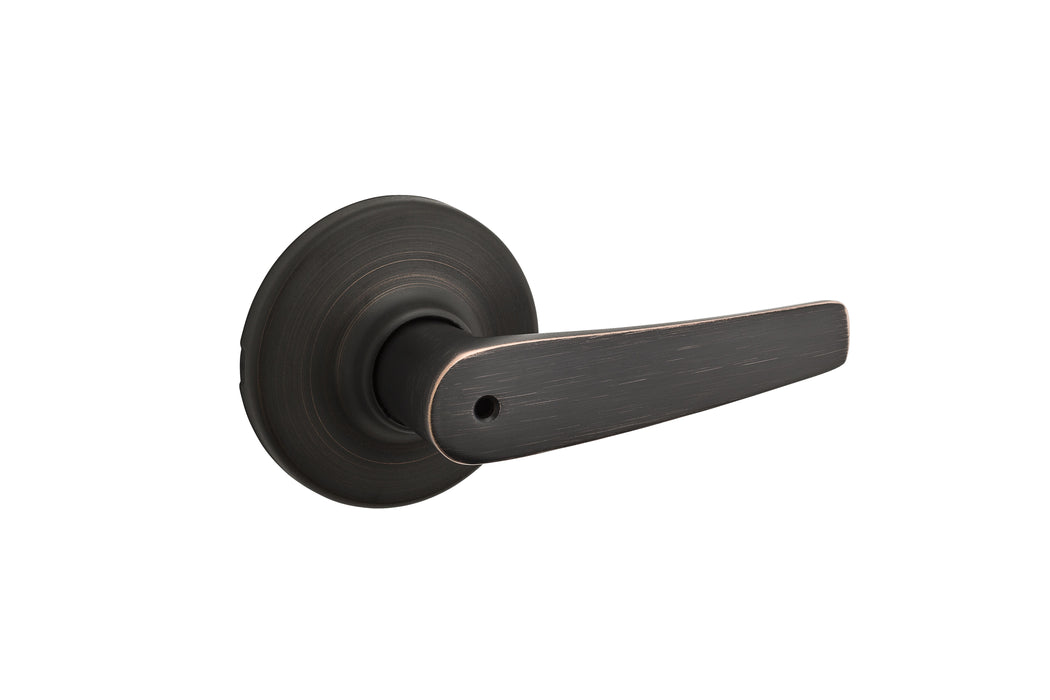 Kwikset 300DL-11PV1 Delta Lever Privacy Door Lock with New Chassis and 6AL Latch and RCS Strike Venetian Bronze Finish