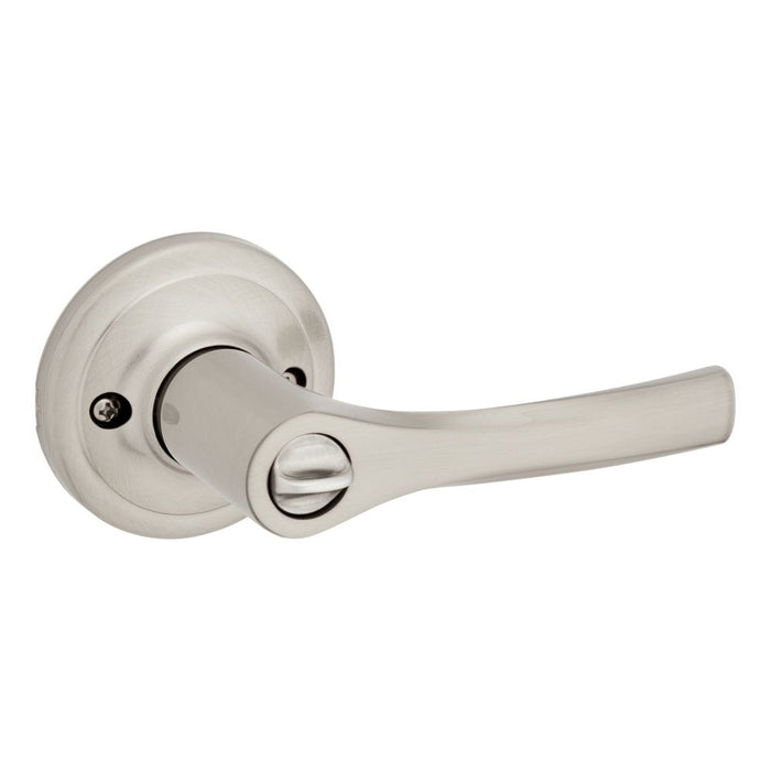 Kwikset 300HYL-15 Henley Lever Privacy Door Lock with 6AL Latch and RCS Strike Satin Nickel Finish