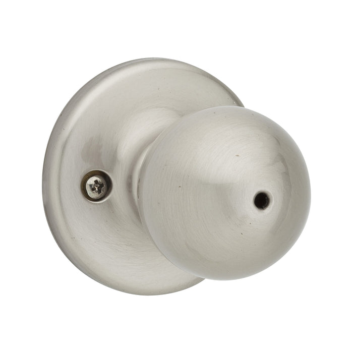 Kwikset 300P-15RV1 Polo Knob Privacy Door Lock with New Chassis with RCAL Latch and RCS Strike Satin Nickel Finish