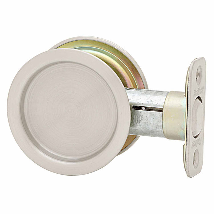 Kwikset 334-26D Round Passage Pocket Door Lock Satin Chrome Finish