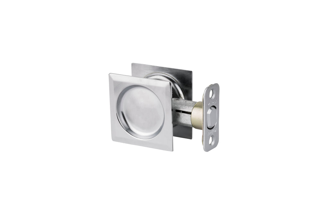 Kwikset 334SQT-26D Square Passage Pocket Door Lock Satin Chrome Finish