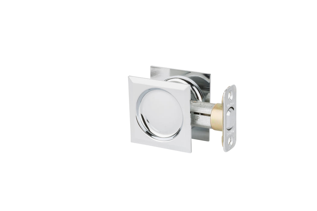 Kwikset 334SQT-26 Square Passage Pocket Door Lock Bright Chrome Finish